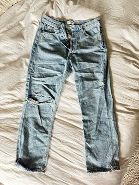 Agolde Light Blue Button-Fly Denim Jeans